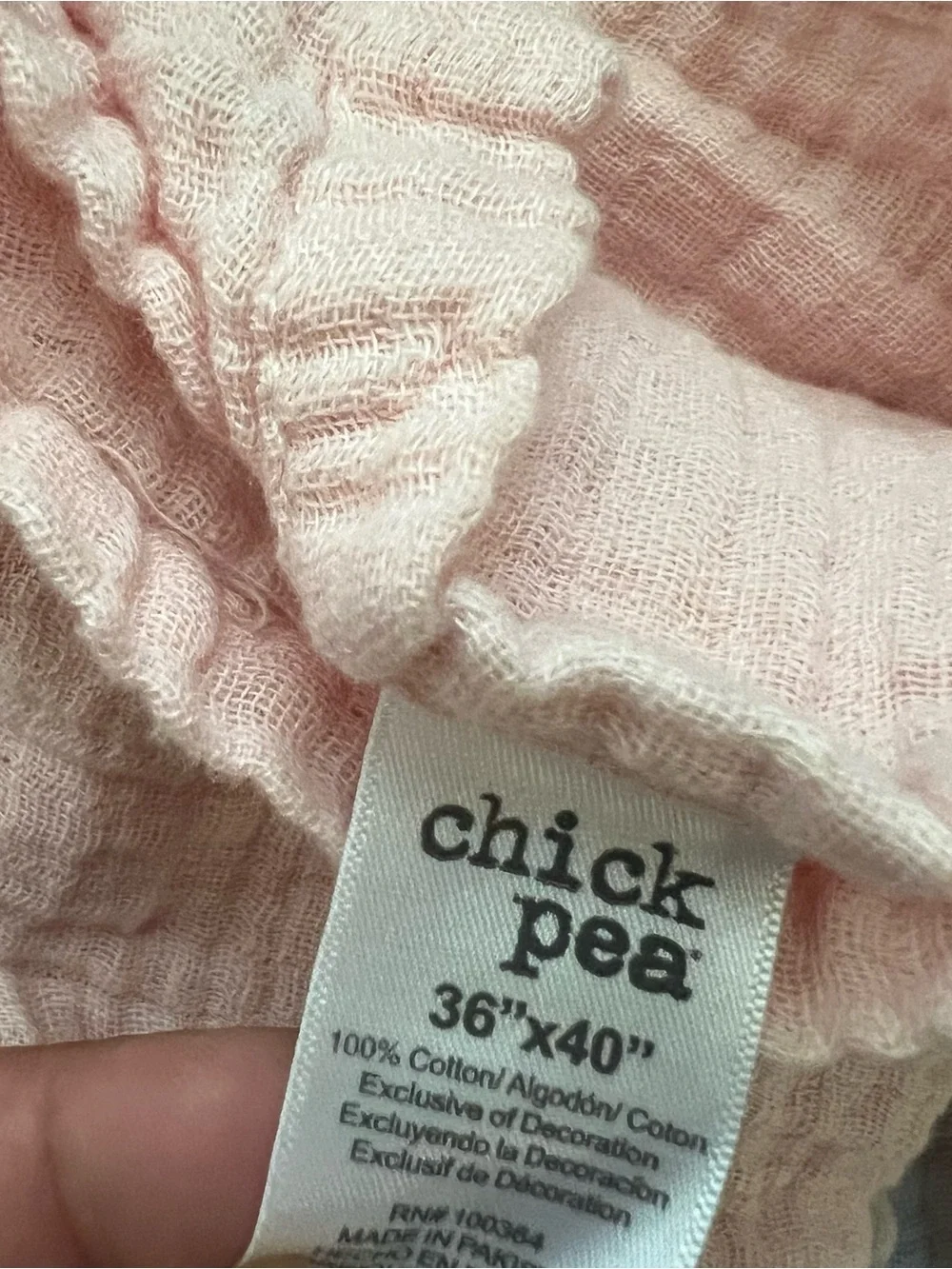 Set of 3 Chick Pea Girl Infant Toddler Large Muslin Swaddle Blankets Cotton